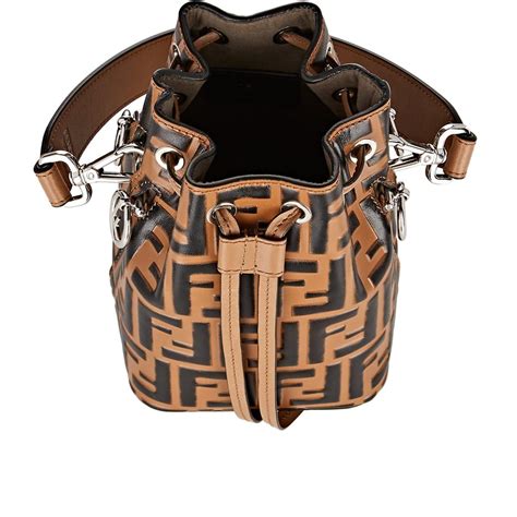 fendi mon tresor mini bucket bag brown|fendi montresor bucket bag.